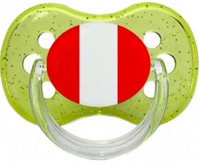 Drapeau Pérou Tétine Cerise Vert à paillette