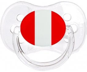 Drapeau Pérou Tétine Cerise Transparent classique
