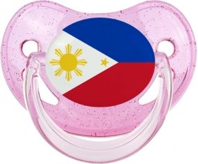 Drapeau Philippines Tétine Physiologique Rose à paillette