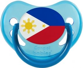 Drapeau Philippines Tétine Physiologique Bleue phosphorescente