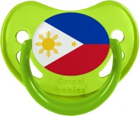 Drapeau Philippines Tétine Physiologique Vert phosphorescente