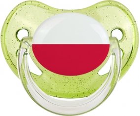 Drapeau Pologne Sucete Physiologique Vert à paillette