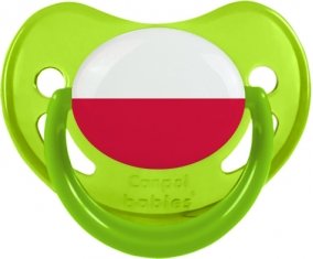 Drapeau Pologne Sucete Physiologique Vert phosphorescente
