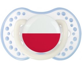 Drapeau Pologne Tétine LOVI Dynamic Blanc-cyan classique