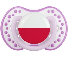 Drapeau Pologne Tétine LOVI Dynamic Blanc-mauve classique