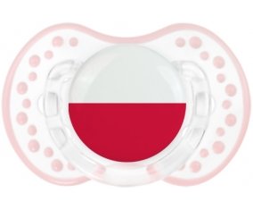 Drapeau Pologne Tétine LOVI Dynamic Retro-blanc-rose-tendre classique
