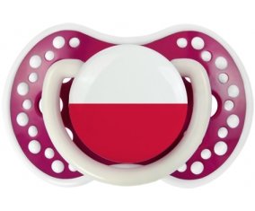 Drapeau Pologne Tétine LOVI Dynamic Fuchsia phosphorescente