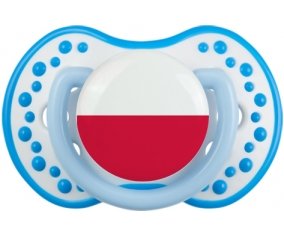Drapeau Pologne Tétine LOVI Dynamic Blanc-bleu phosphorescente