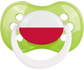 Drapeau Pologne Sucette Anatomique Vert classique