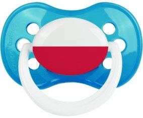 Drapeau Pologne Sucette Anatomique Cyan classique