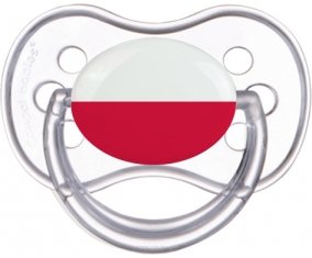 Drapeau Pologne Sucette Anatomique Transparente classique