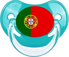 Drapeau le Portugal Sucette Physiologique Bleue classique