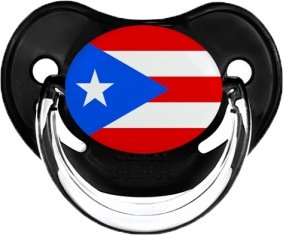 Drapeau Porto Rico Sucette Physiologique Noir classique