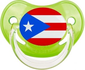 Drapeau Porto Rico Sucette Physiologique Vert classique