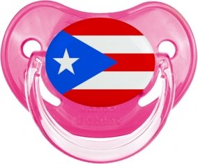 Drapeau Porto Rico Sucette Physiologique Rose classique