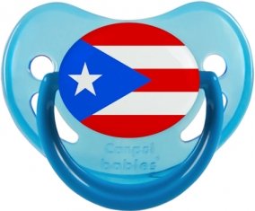 Drapeau Porto Rico Sucette Physiologique Bleue phosphorescente