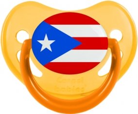 Drapeau Porto Rico Sucette Physiologique Jaune phosphorescente