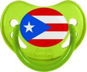 Drapeau Porto Rico Sucette Physiologique Vert phosphorescente