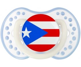 Drapeau Porto Rico Sucette LOVI Dynamic Blanc-cyan classique