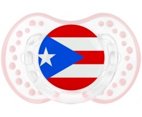Drapeau Porto Rico Sucette LOVI Dynamic Retro-blanc-rose-tendre classique