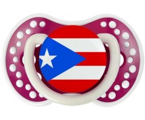 Drapeau Porto Rico Sucette LOVI Dynamic Fuchsia phosphorescente
