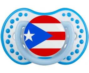 Drapeau Porto Rico Sucette LOVI Dynamic Blanc-bleu phosphorescente