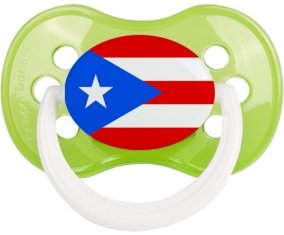 Drapeau Porto Rico Sucette Anatomique Vert classique