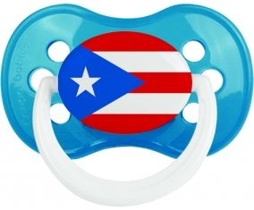 Drapeau Porto Rico Sucette Anatomique Cyan classique