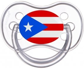 Drapeau Porto Rico Sucette Anatomique Transparente classique
