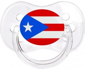 Drapeau Porto Rico Tétine Cerise Transparent classique