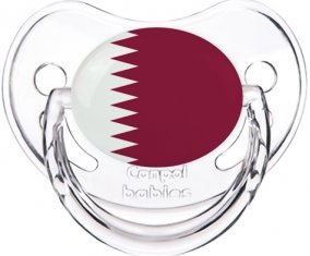 Drapeau Qatar Tétine Physiologique Transparent classique