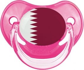 Drapeau Qatar Tétine Physiologique Rose classique