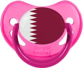 Drapeau Qatar Tétine Physiologique Rose phosphorescente