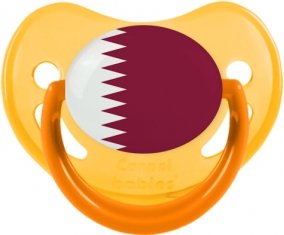 Drapeau Qatar Tétine Physiologique Jaune phosphorescente