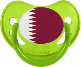 Drapeau Qatar Tétine Physiologique Vert phosphorescente