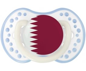 Drapeau Qatar Sucete LOVI Dynamic Blanc-cyan classique