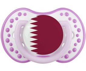 Drapeau Qatar Sucete LOVI Dynamic Blanc-mauve classique