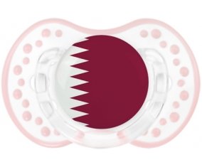 Drapeau Qatar Sucete LOVI Dynamic Retro-blanc-rose-tendre classique