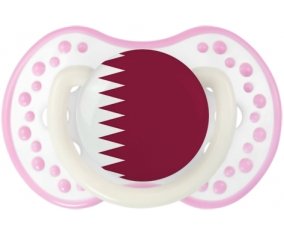 Drapeau Qatar Sucete LOVI Dynamic Blanc-rose phosphorescente
