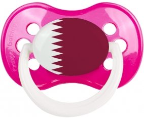 Drapeau Qatar Sucete Anatomique Rose foncé classique