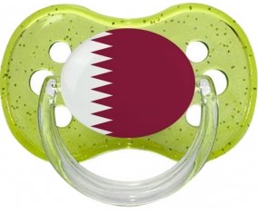 Drapeau Qatar Sucete Cerise Vert à paillette