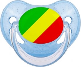 Drapeau République du Congo Sucete Physiologique Bleue à paillette