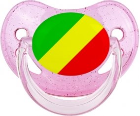 Drapeau République du Congo Sucete Physiologique Rose à paillette