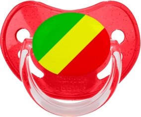 Drapeau République du Congo Sucete Physiologique Rouge à paillette