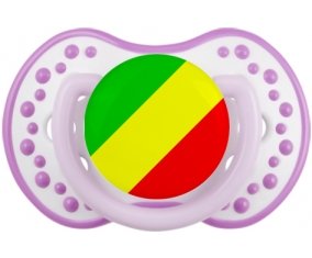 Drapeau République du Congo Tétine LOVI Dynamic Blanc-mauve classique