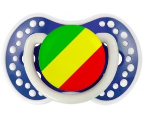 Drapeau République du Congo Tétine LOVI Dynamic Bleu-marine phosphorescente