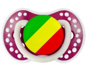 Drapeau République du Congo Tétine LOVI Dynamic Fuchsia phosphorescente