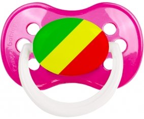 Drapeau République du Congo Sucette Anatomique Rose foncé classique