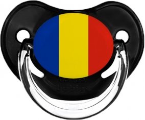 Drapeau Roumanie Sucette Physiologique Noir classique
