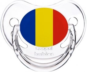 Drapeau Roumanie Sucette Physiologique Transparent classique